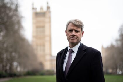 Chris Skidmore, former Conservative MP in Victoria Palace Gardens, London, 2024. Image ID: 2WBK7XE