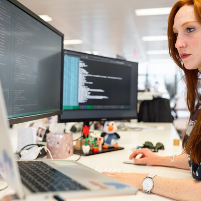 woman at computer